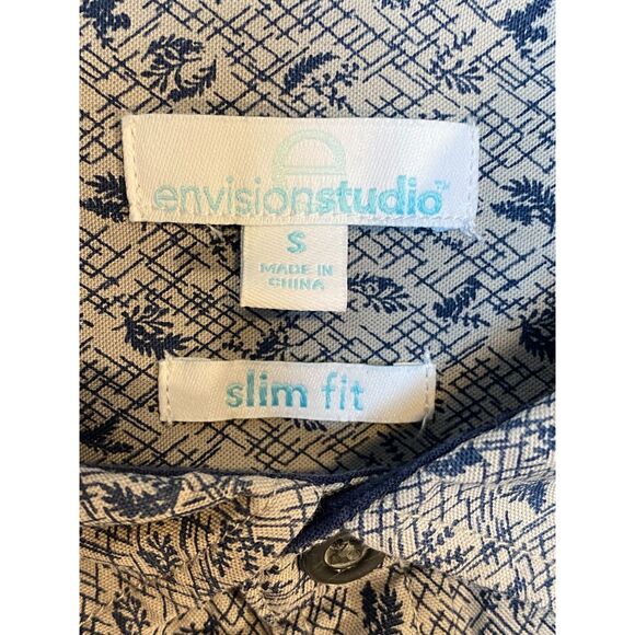 Envision Studio Men's Slim Fit Long Sleeve Button Up Shirt Size S - Picture 6 of 8